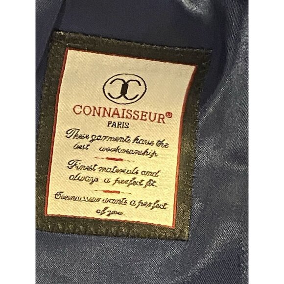 Connaisseur Paris Blue Vest Jacket Blazer Mens 32 Lana Merino Super Wool 170s - Picture 7 of 16